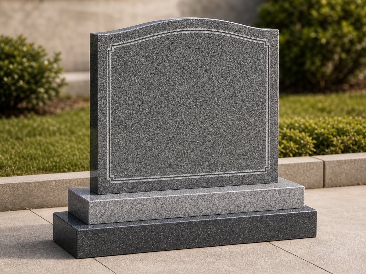 Affordable grey granite memorial package