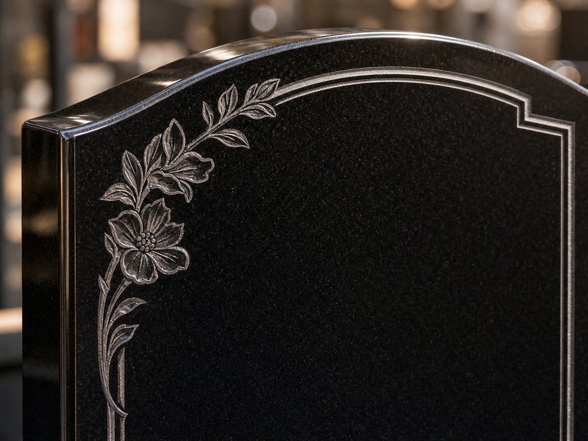 Granite engraving detail